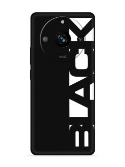 Black Typo Embossed Soft Silicone Case for Realme 11 Pro (5G)