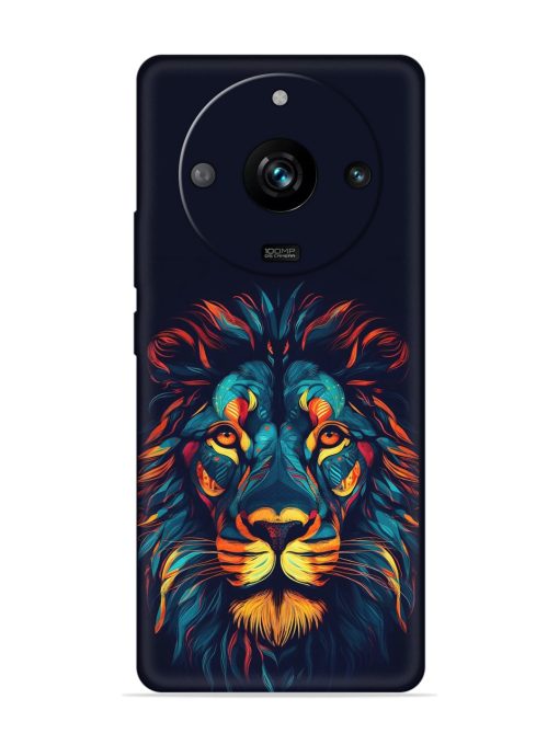 Colorful Lion Embossed Soft Silicone Case for Realme 11 Pro (5G)