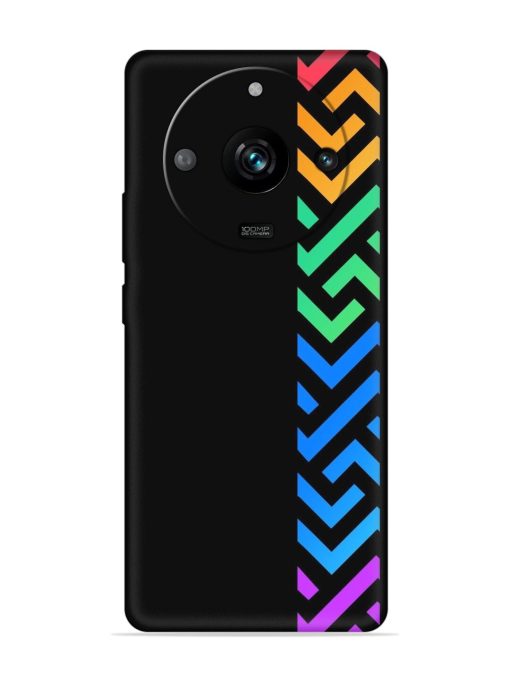 Colorshape Stripes Embossed Soft Silicone Case for Realme 11 Pro (5G) Zapvi