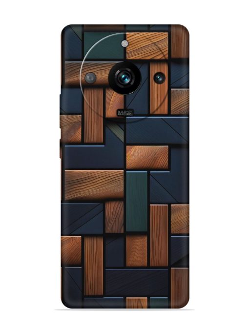 Wooden Background Cubes Embossed Soft Silicone Case for Realme 11 Pro (5G) Zapvi