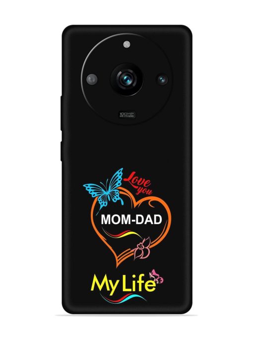 Love You Mom Dad Embossed Soft Silicone Case for Realme 11 Pro (5G) Zapvi