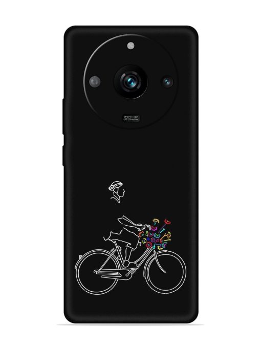 Minimalist Cycle Art Embossed Soft Silicone Case for Realme 11 Pro (5G) Zapvi