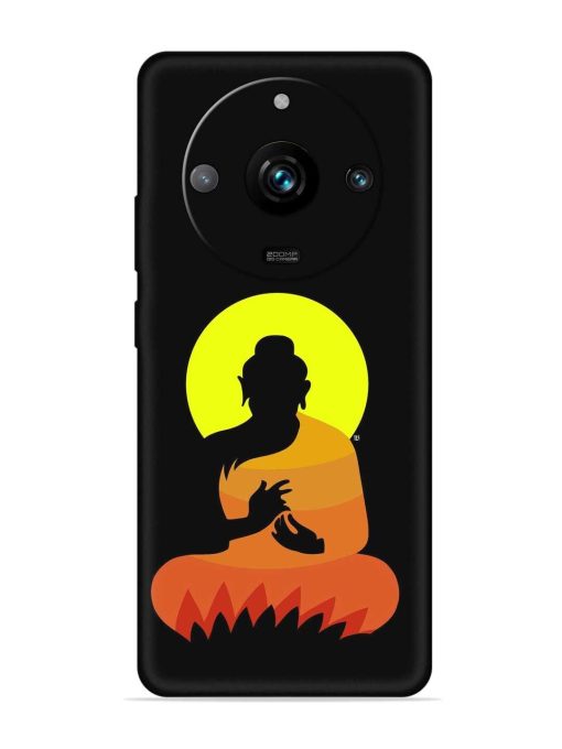 Buddha Art Black Embossed Soft Silicone Case for Realme 11 Pro Plus (5G) Zapvi