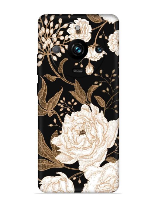 Peonies Roses Floral Embossed Soft Silicone Case for Realme 11 Pro Plus (5G) Zapvi