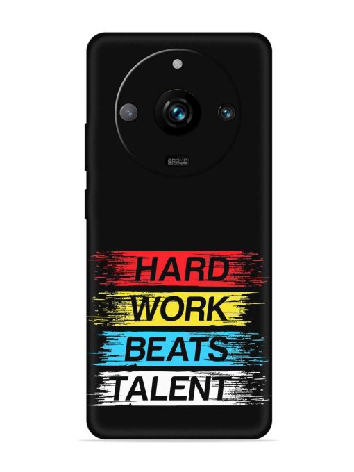 Hard Work Beats Embossed Soft Silicone Case for Realme 11 Pro Plus (5G) Zapvi