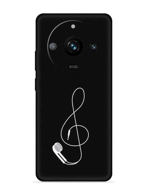 Music Earphone Vector Embossed Soft Silicone Case for Realme 11 Pro Plus (5G) Zapvi