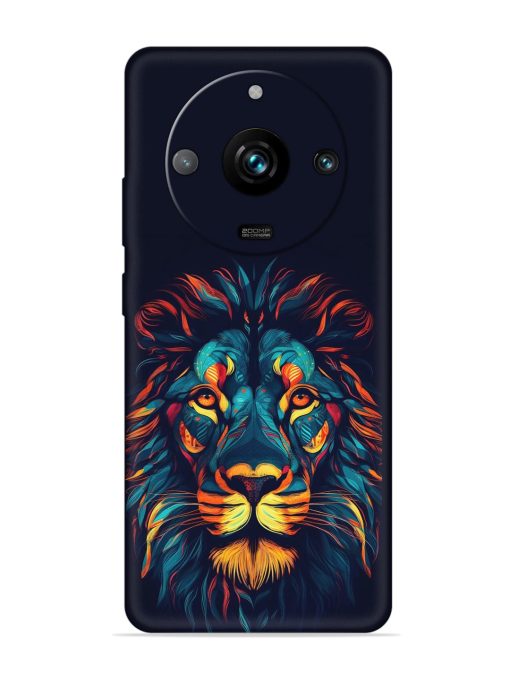 Colorful Lion Embossed Soft Silicone Case for Realme 11 Pro Plus (5G) Zapvi