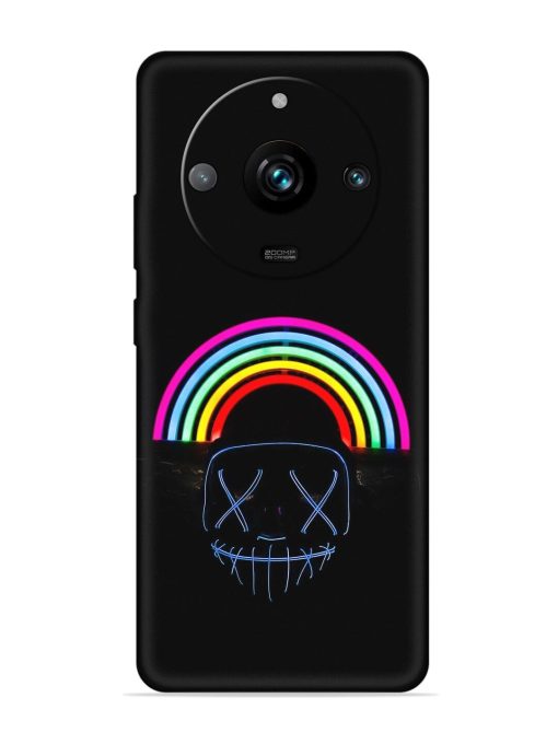 Mask Rainbow Embossed Soft Silicone Case for Realme 11 Pro Plus (5G)