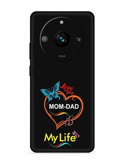 Love You Mom Dad Embossed Soft Silicone Case for Realme 11 Pro Plus (5G)