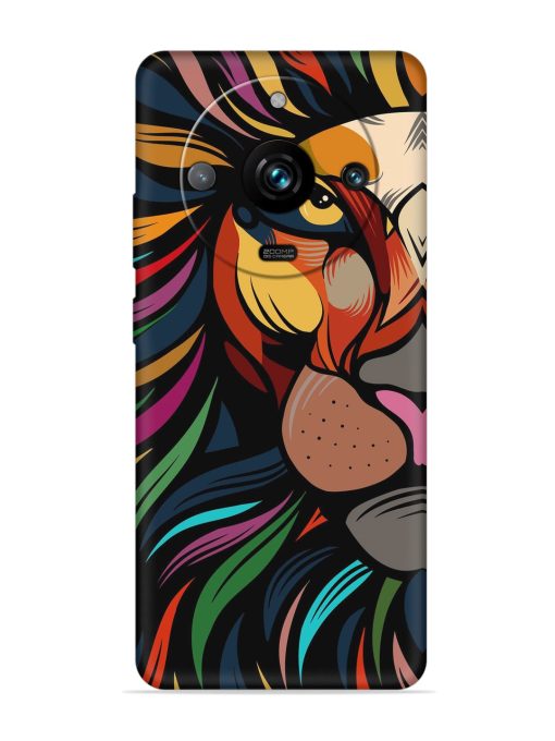 Trippy Lion Art Embossed Soft Silicone Case for Realme 11 Pro Plus (5G) Zapvi