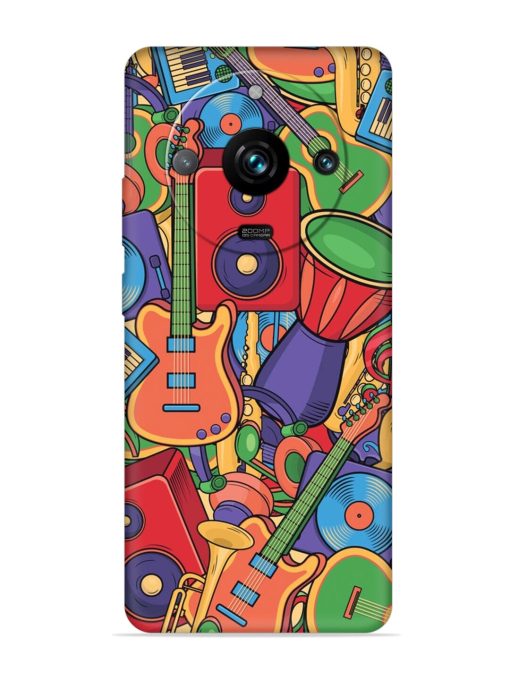 Colorful Music Art Embossed Soft Silicone Case for Realme 11 Pro Plus (5G)