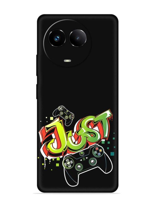 Graffiti Gamepad Illustration Embossed Soft Silicone Case for Realme 11X (5G) Zapvi