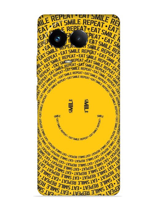 Smiley Embossed Soft Silicone Case for Realme 11X (5G) Zapvi