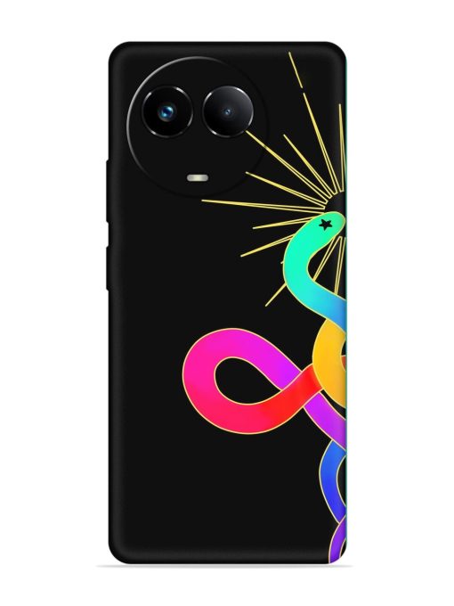 Art Geometric Abstraction Embossed Soft Silicone Case for Realme 11X (5G) Zapvi