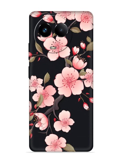 Cherry Blossom Embossed Soft Silicone Case for Realme 11X (5G) Zapvi