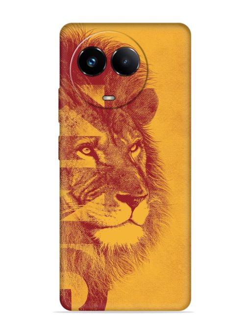 Gold Lion Crown Art Embossed Soft Silicone Case for Realme 11X (5G) Zapvi