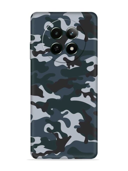 Dark Blue Army Military Art Embossed Soft Silicone Case for Realme 12 (5G)