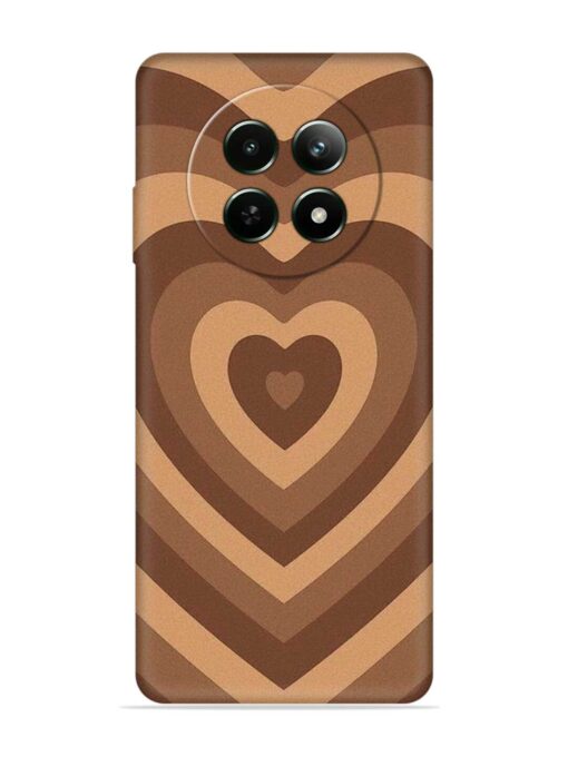 Brown Heart Embossed Soft Silicone Case for Realme 12 (5G)