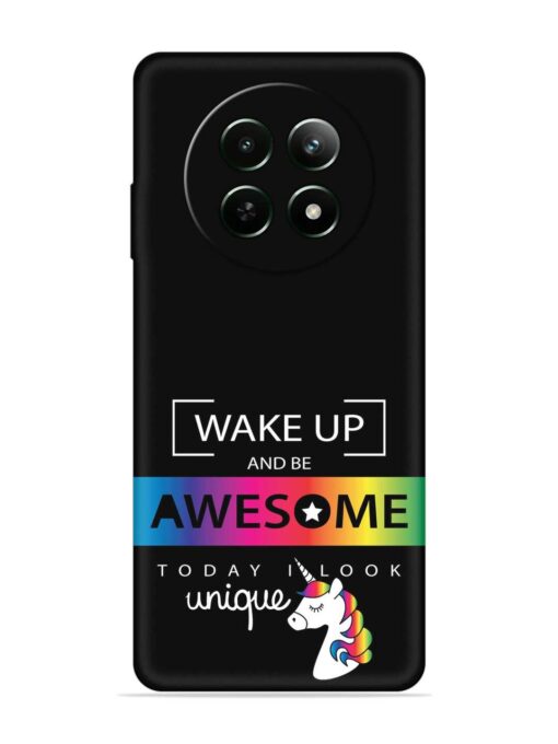 Inspirational Quote Unicorn Embossed Soft Silicone Case for Realme 12 (5G) Zapvi