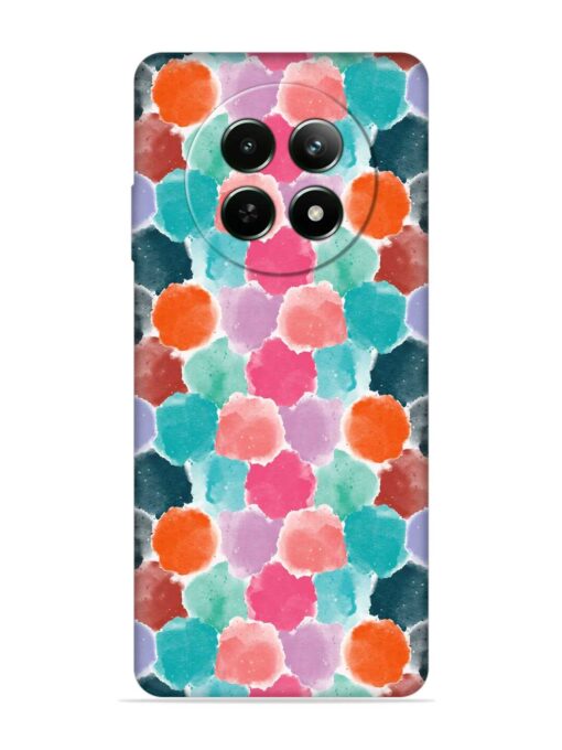 Colorful Seamless Pattern Embossed Soft Silicone Case for Realme 12 (5G)