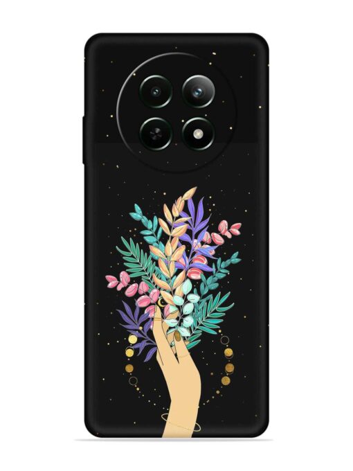 Flower On Hand Embossed Soft Silicone Case for Realme 12 (5G)