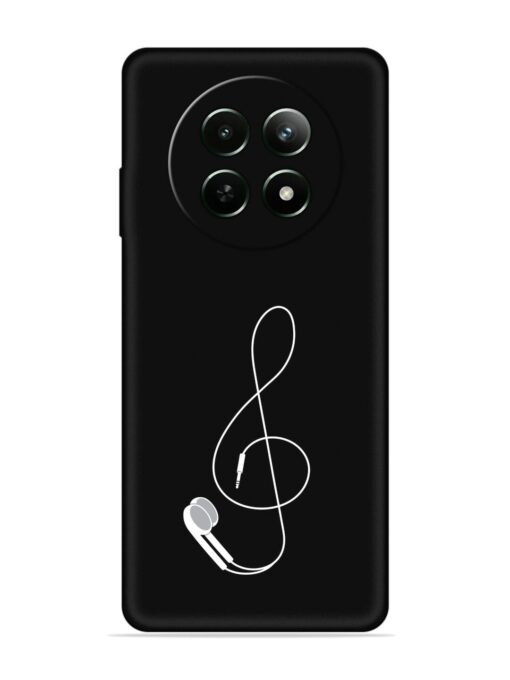 Music Earphone Vector Embossed Soft Silicone Case for Realme 12 (5G)