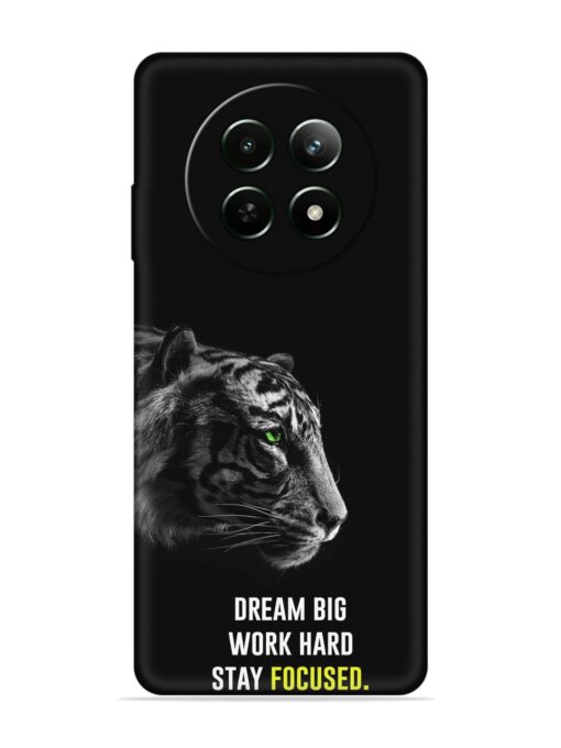 Dream Big Work Hard Embossed Soft Silicone Case for Realme 12 (5G) Zapvi