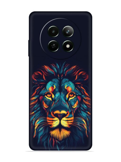 Colorful Lion Embossed Soft Silicone Case for Realme 12 (5G)