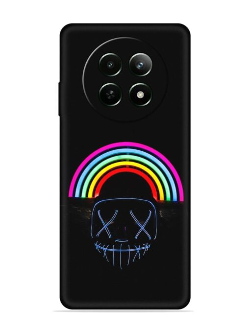 Mask Rainbow Embossed Soft Silicone Case for Realme 12 (5G)