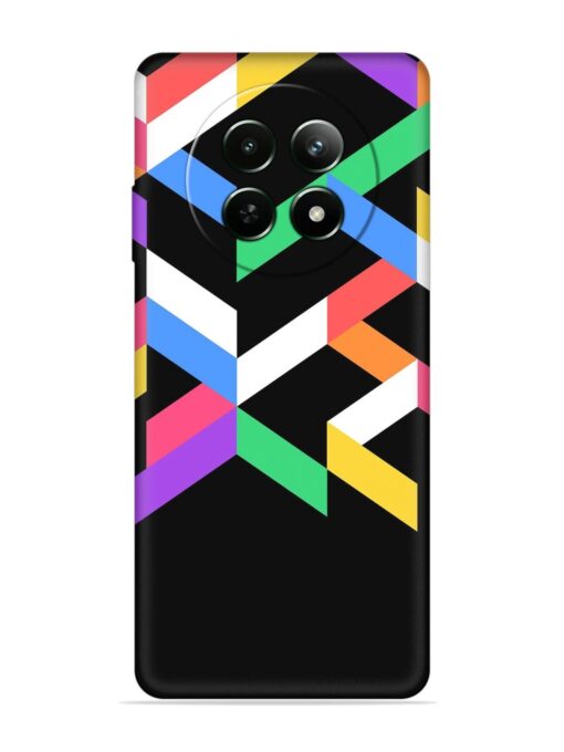 Colorshape Abstarct Embossed Soft Silicone Case for Realme 12 (5G) Zapvi