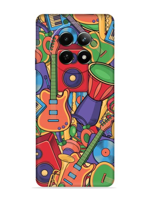 Colorful Music Art Embossed Soft Silicone Case for Realme 12 (5G)