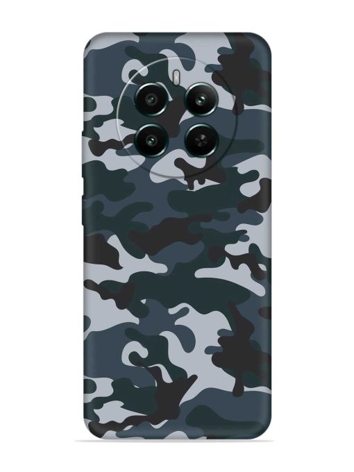 Dark Blue Army Military Art Embossed Soft Silicone Case for Realme 12 Plus (5G) Zapvi