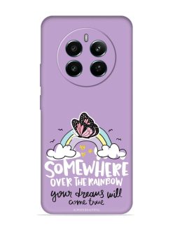 Rainbow Butterfly Design Embossed Soft Silicone Case for Realme 12 Plus (5G)