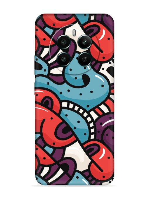 Seamless Backdrop Colorful Embossed Soft Silicone Case for Realme 12 Plus (5G) Zapvi