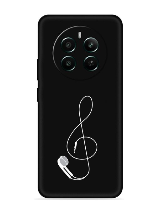 Music Earphone Vector Embossed Soft Silicone Case for Realme 12 Plus (5G) Zapvi