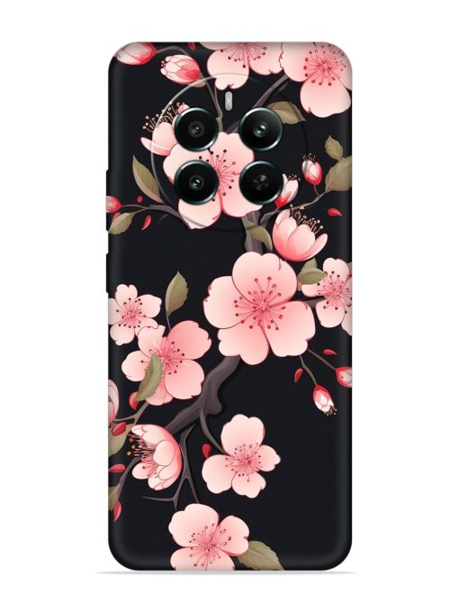 Cherry Blossom Embossed Soft Silicone Case for Realme 12 Plus (5G) Zapvi