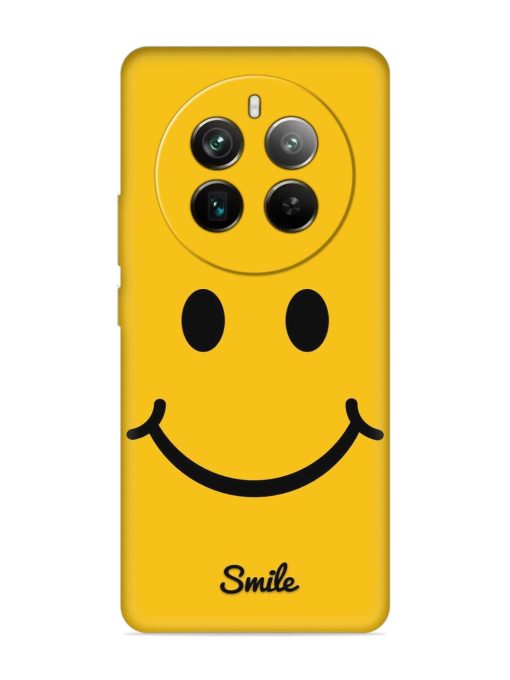 Yellow Smiley Embossed Soft Silicone Case for Realme 12 Pro Plus (5G)