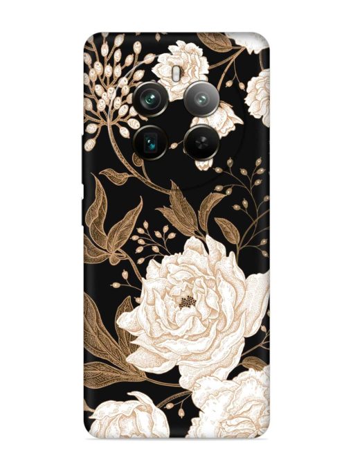 Peonies Roses Floral Embossed Soft Silicone Case for Realme 12 Pro Plus (5G) Zapvi