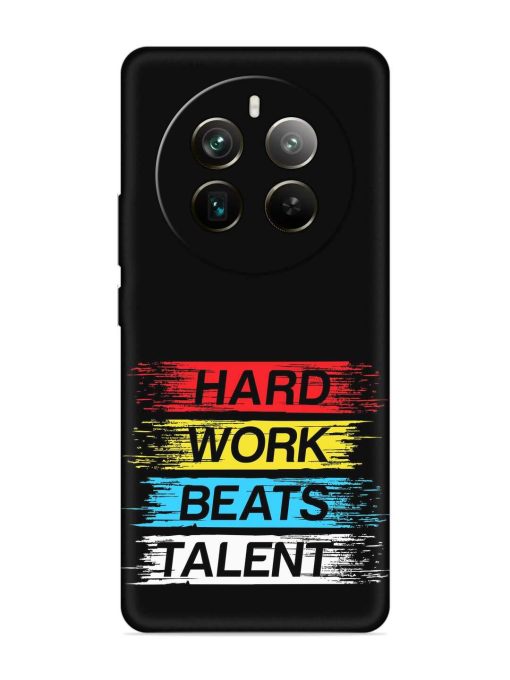 Hard Work Beats Embossed Soft Silicone Case for Realme 12 Pro Plus (5G)