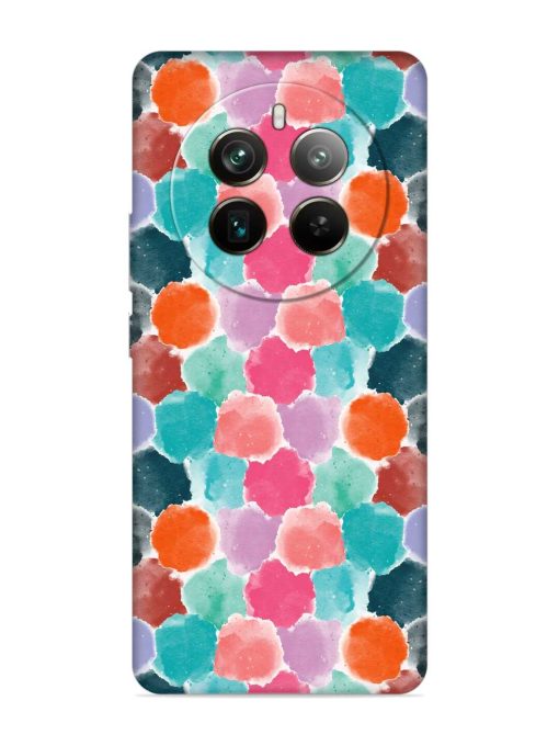 Colorful Seamless Pattern Embossed Soft Silicone Case for Realme 12 Pro Plus (5G)