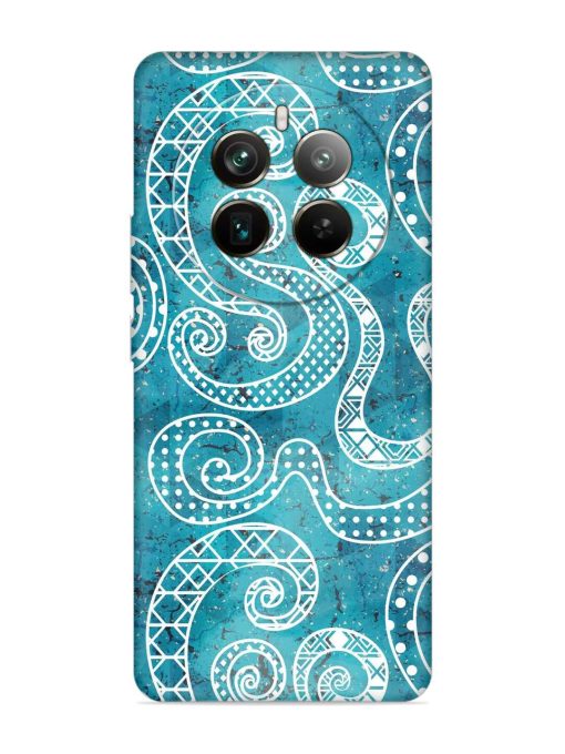 Vintage Curved Seamless Embossed Soft Silicone Case for Realme 12 Pro Plus (5G) Zapvi