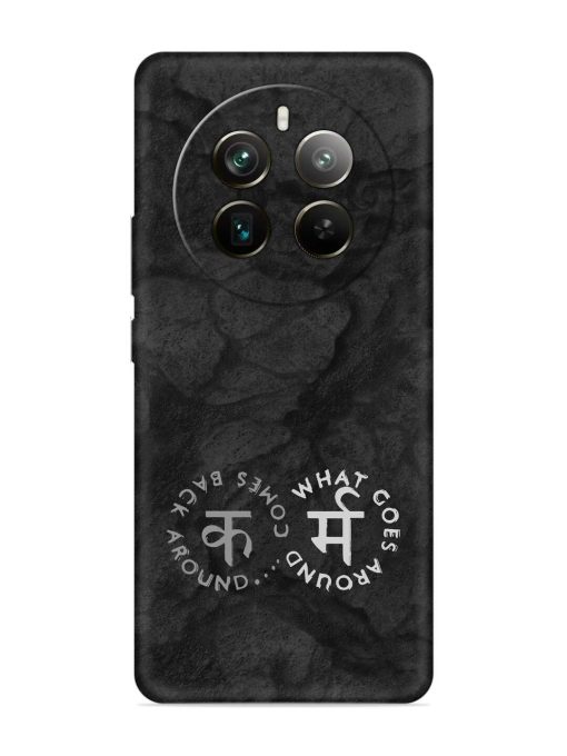 Karma Hindi Word Embossed Soft Silicone Case for Realme 12 Pro Plus (5G) Zapvi