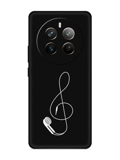 Music Earphone Vector Embossed Soft Silicone Case for Realme 12 Pro Plus (5G)