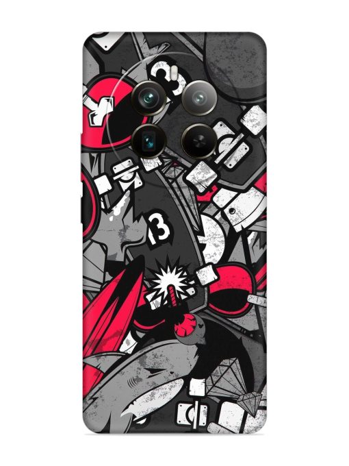 Fictional Doodle Embossed Soft Silicone Case for Realme 12 Pro Plus (5G)