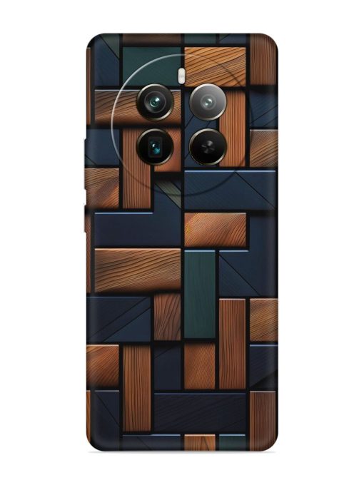 Wooden Background Cubes Embossed Soft Silicone Case for Realme 12 Pro Plus (5G) Zapvi