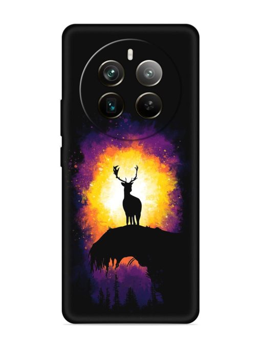 Elk Animal Art Embossed Soft Silicone Case for Realme 12 Pro Plus (5G)