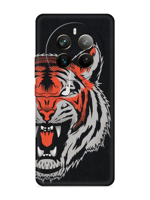 Tiger Aggression Embossed Soft Silicone Case for Realme 12 Pro Plus (5G)