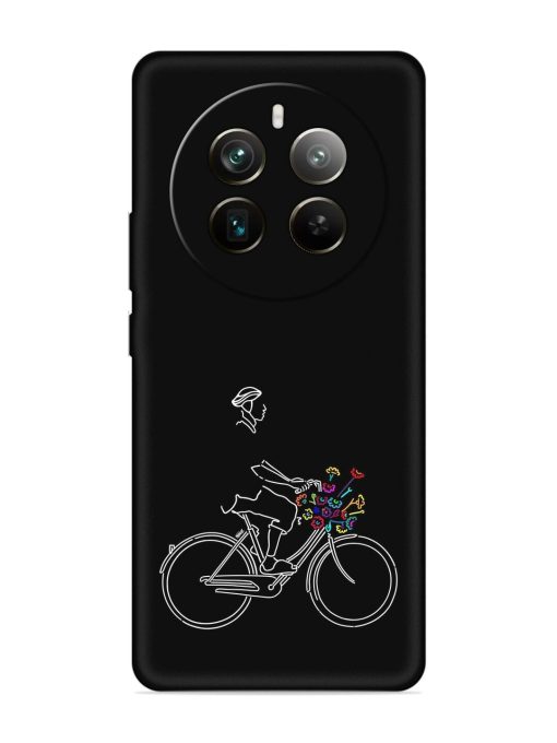 Minimalist Cycle Art Embossed Soft Silicone Case for Realme 12 Pro Plus (5G) Zapvi