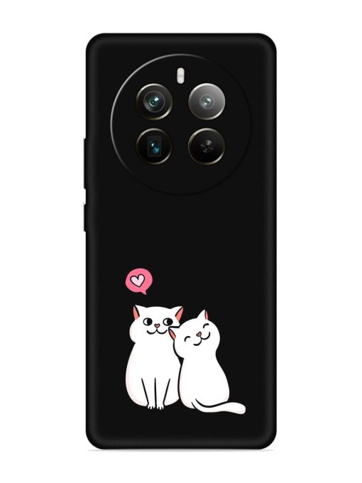 Cute Loving Cats Embossed Soft Silicone Case for Realme 12 Pro Plus (5G)