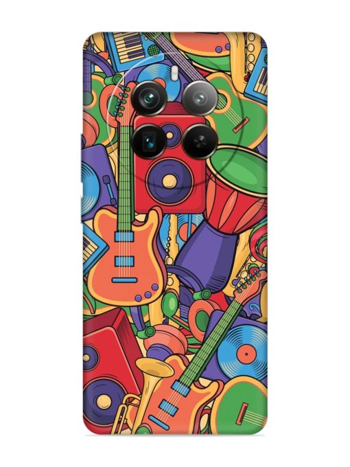 Colorful Music Art Embossed Soft Silicone Case for Realme 12 Pro Plus (5G)